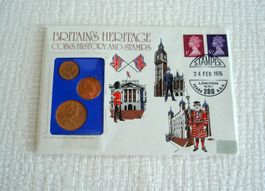 Numisbrief England Britain`s Heritage -24. Februar 1976